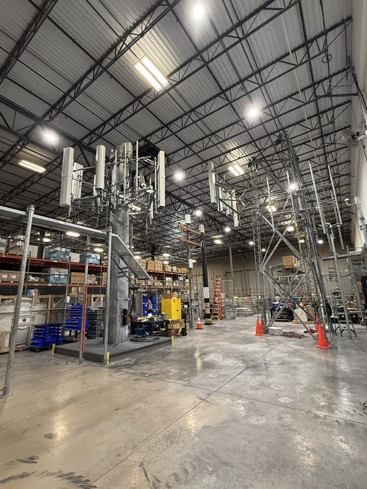 The Future Technologies Living Lab test floor with multiple networks running together